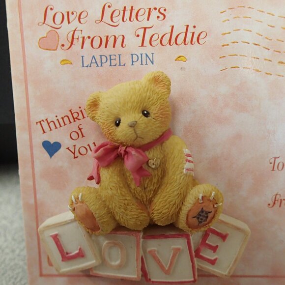Cherished Teddies “Love Letters from Teddie” Lapel Pin 1996 - Picture 1 of 4